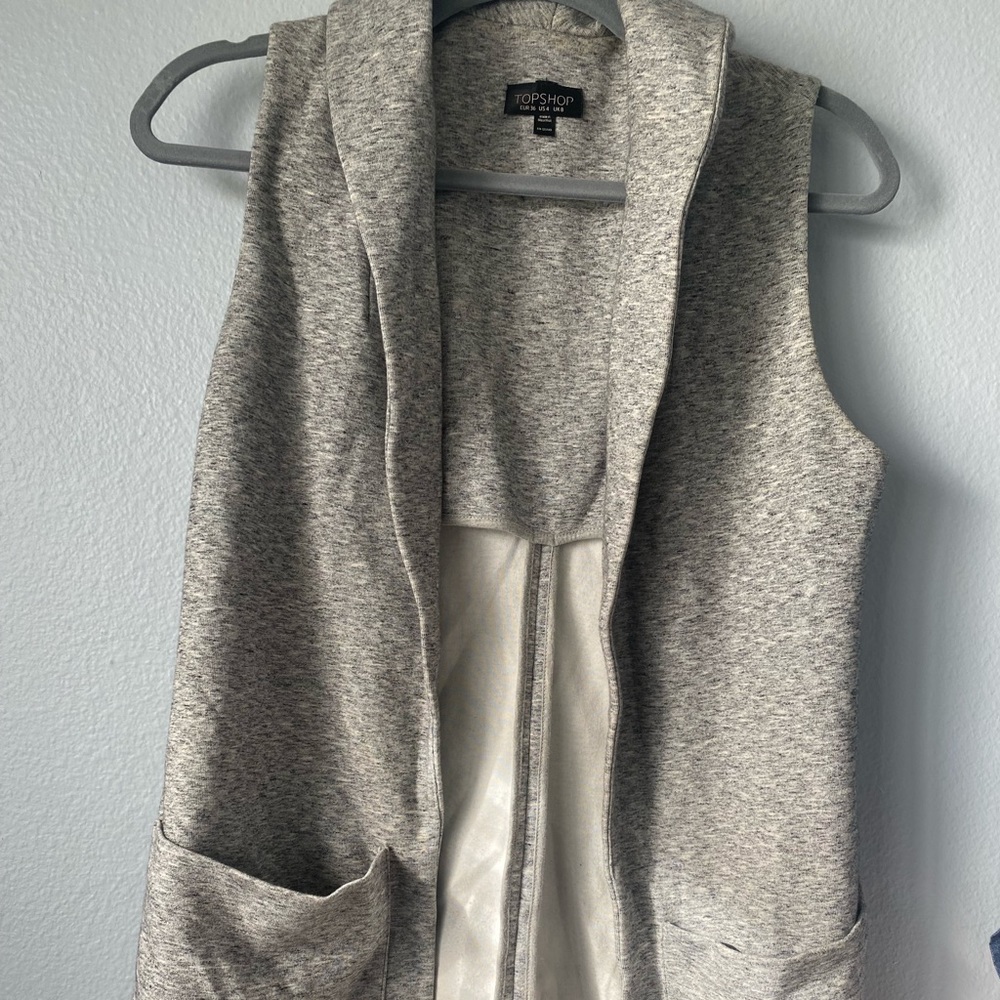 Topshop Long Vest
